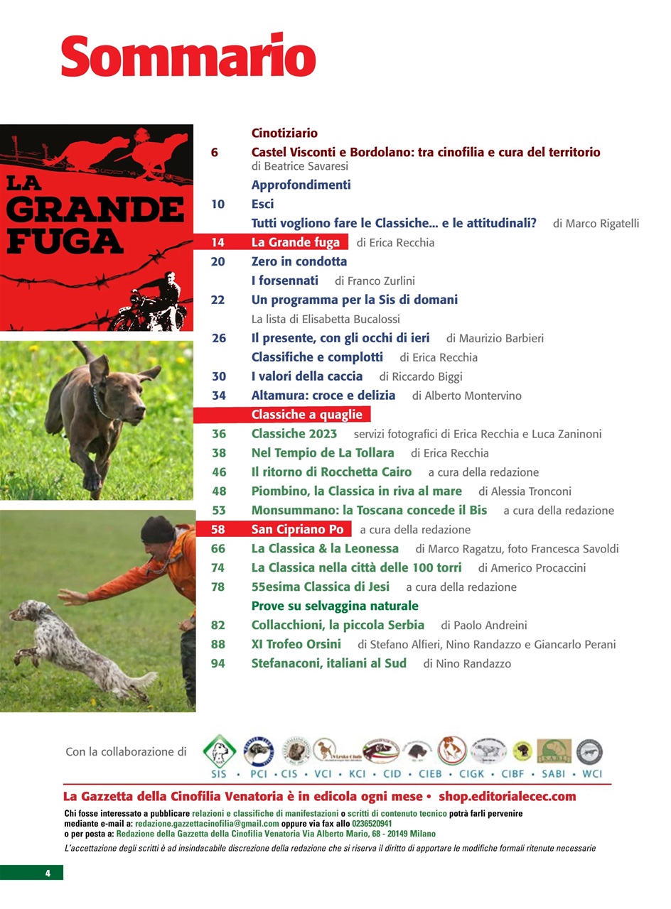 La Gazzetta Della Cinofilia Venatoria Preview Pages