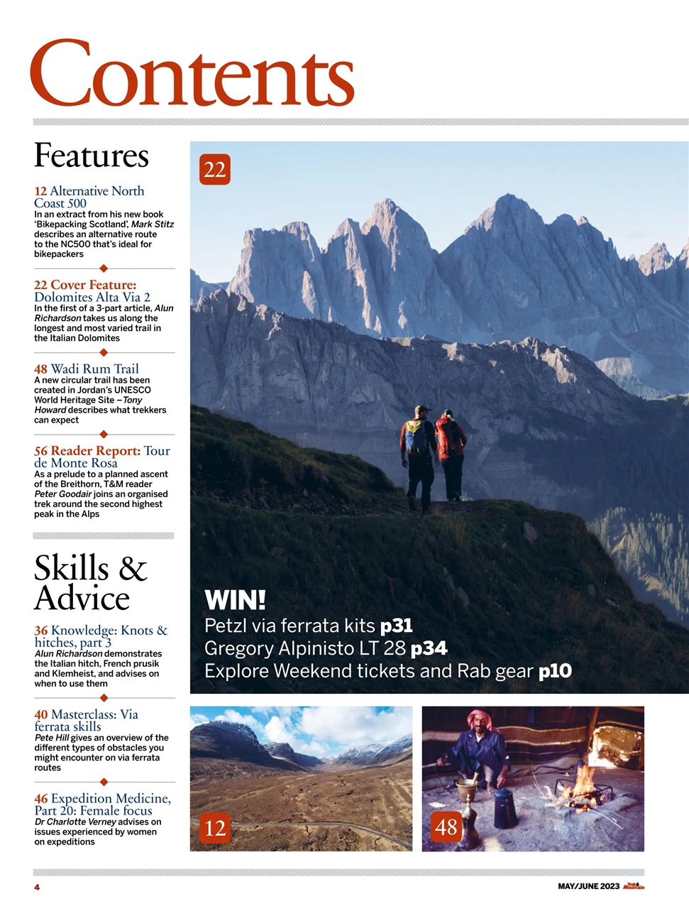 Trek & Mountain Magazine Preview Pages