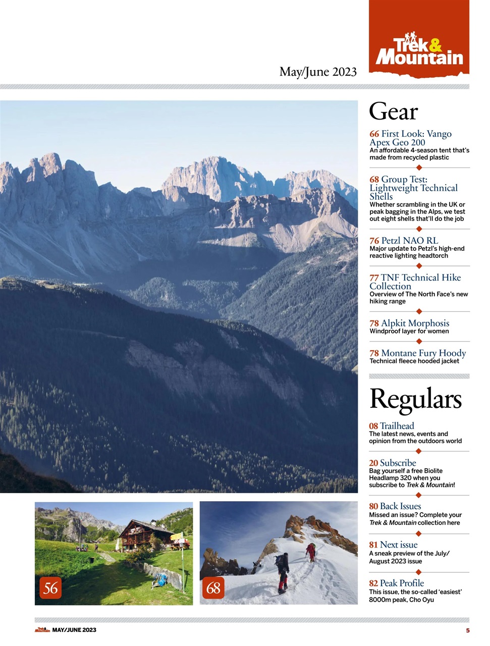 Trek & Mountain Magazine Preview Pages