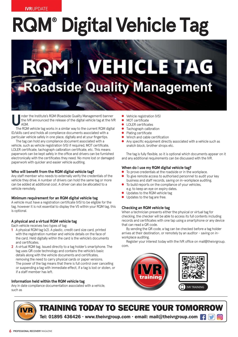 Professional Recovery Magazine Preview Pages