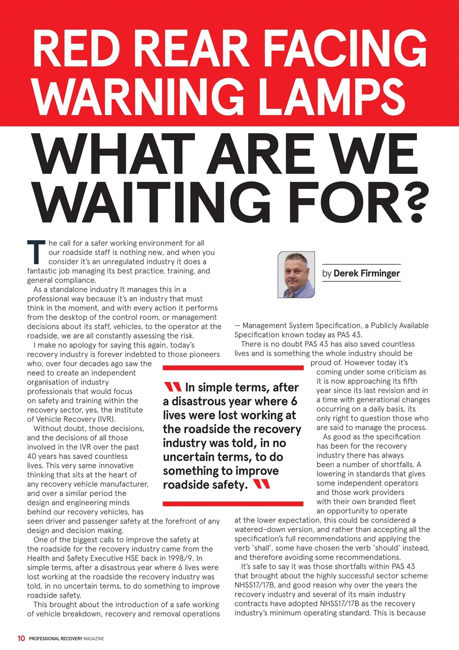 Professional Recovery Magazine Preview Pages