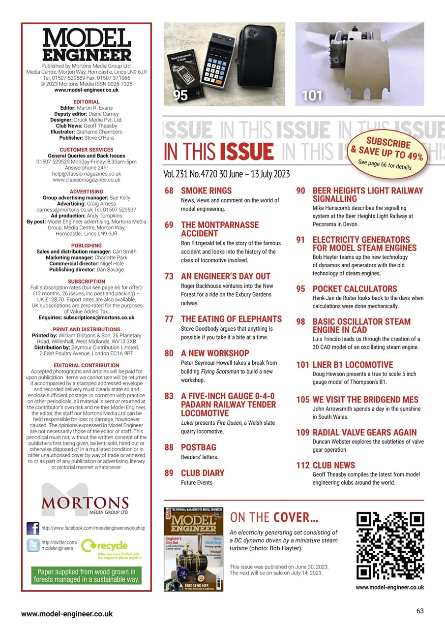 Model Engineer Preview Pages