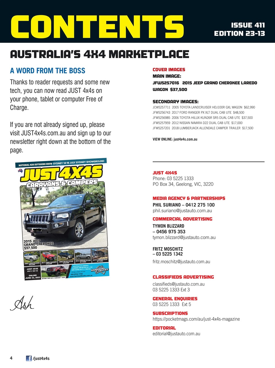 JUST 4X4S Preview Pages