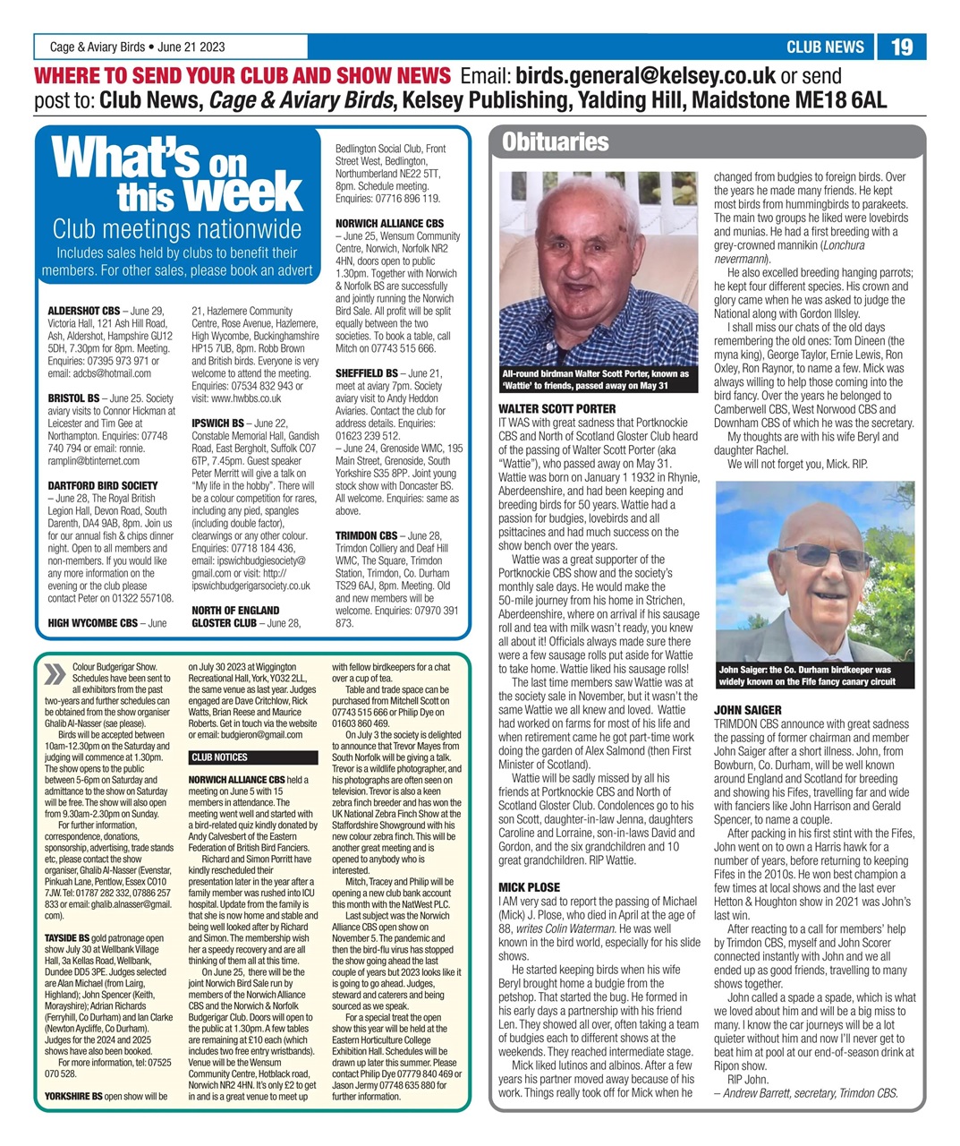 Cage & Aviary Birds Preview Pages