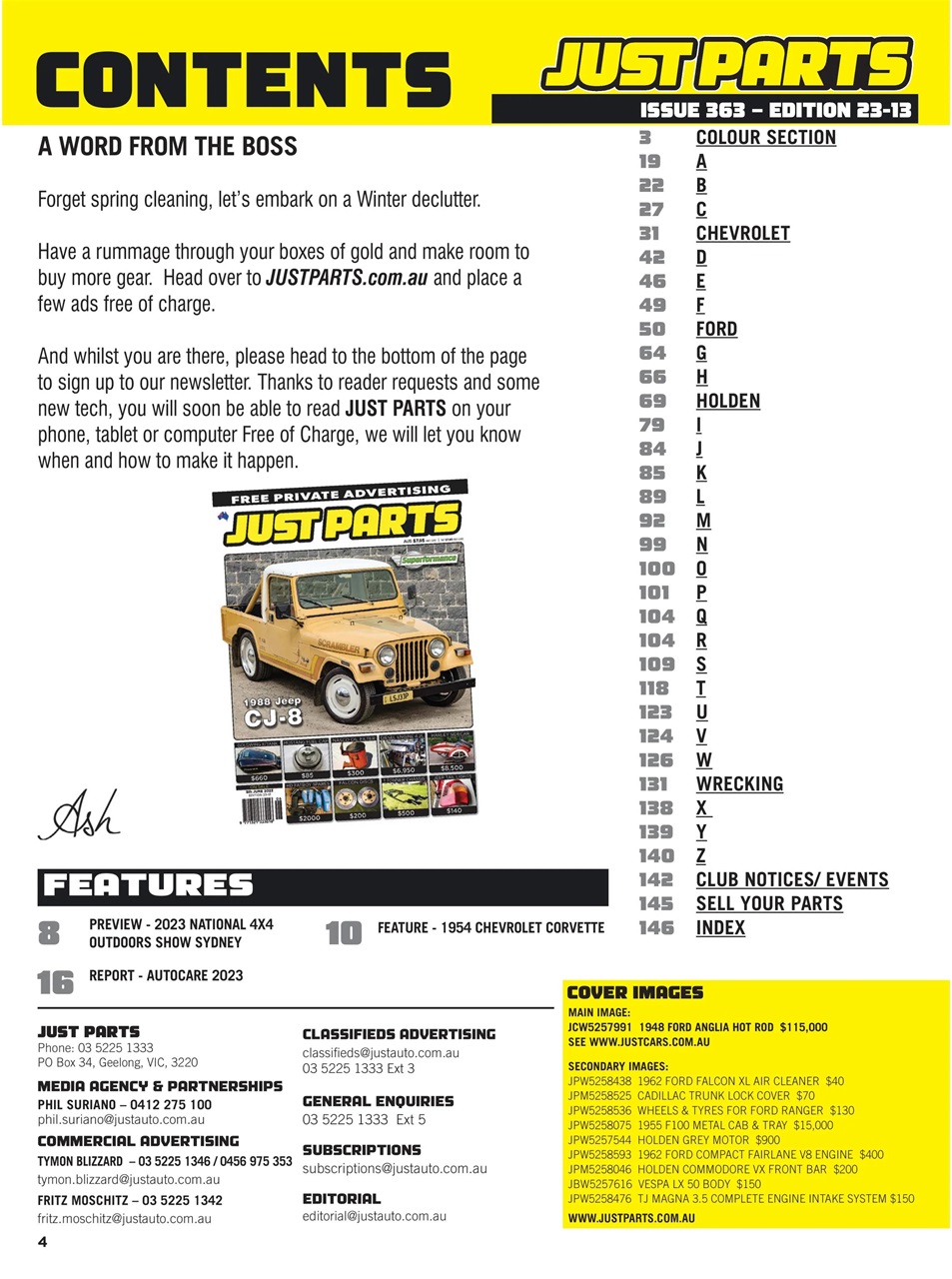 JUST PARTS Preview Pages