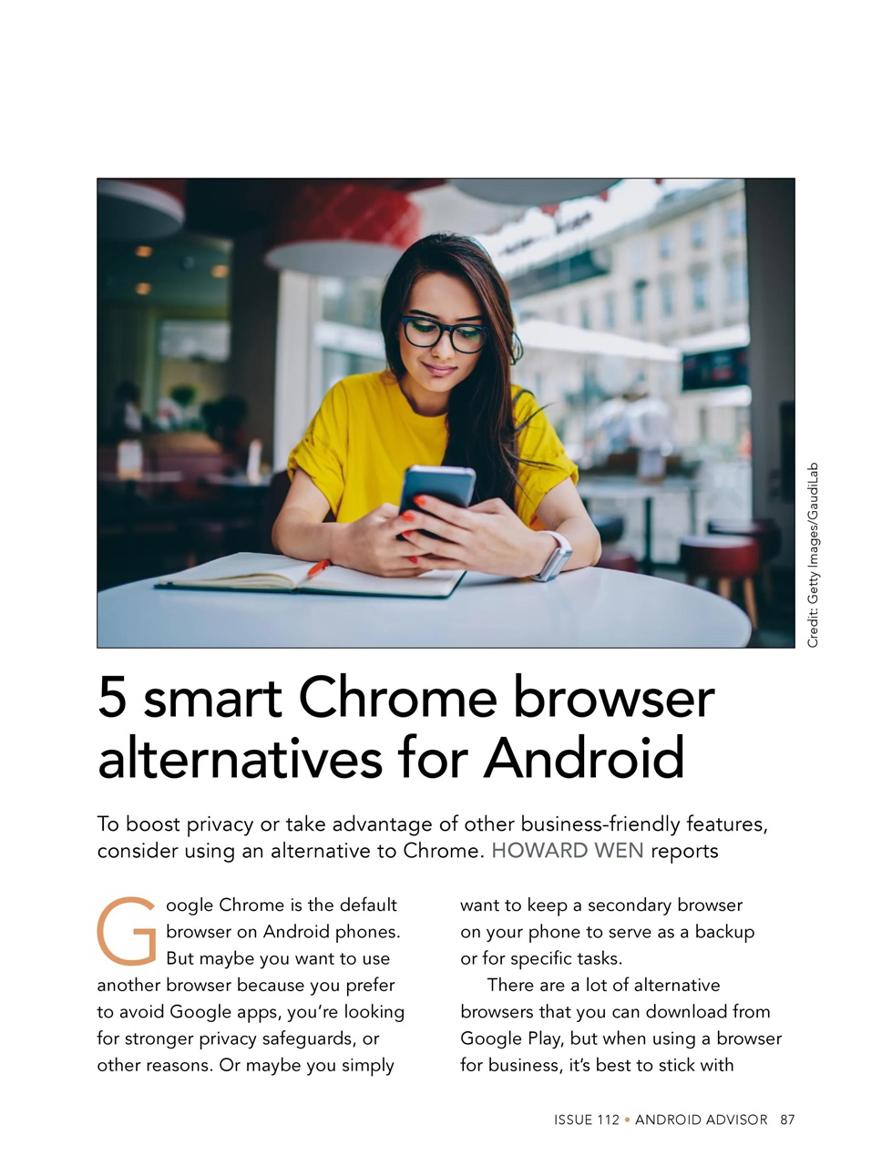 Android Advisor Preview Pages