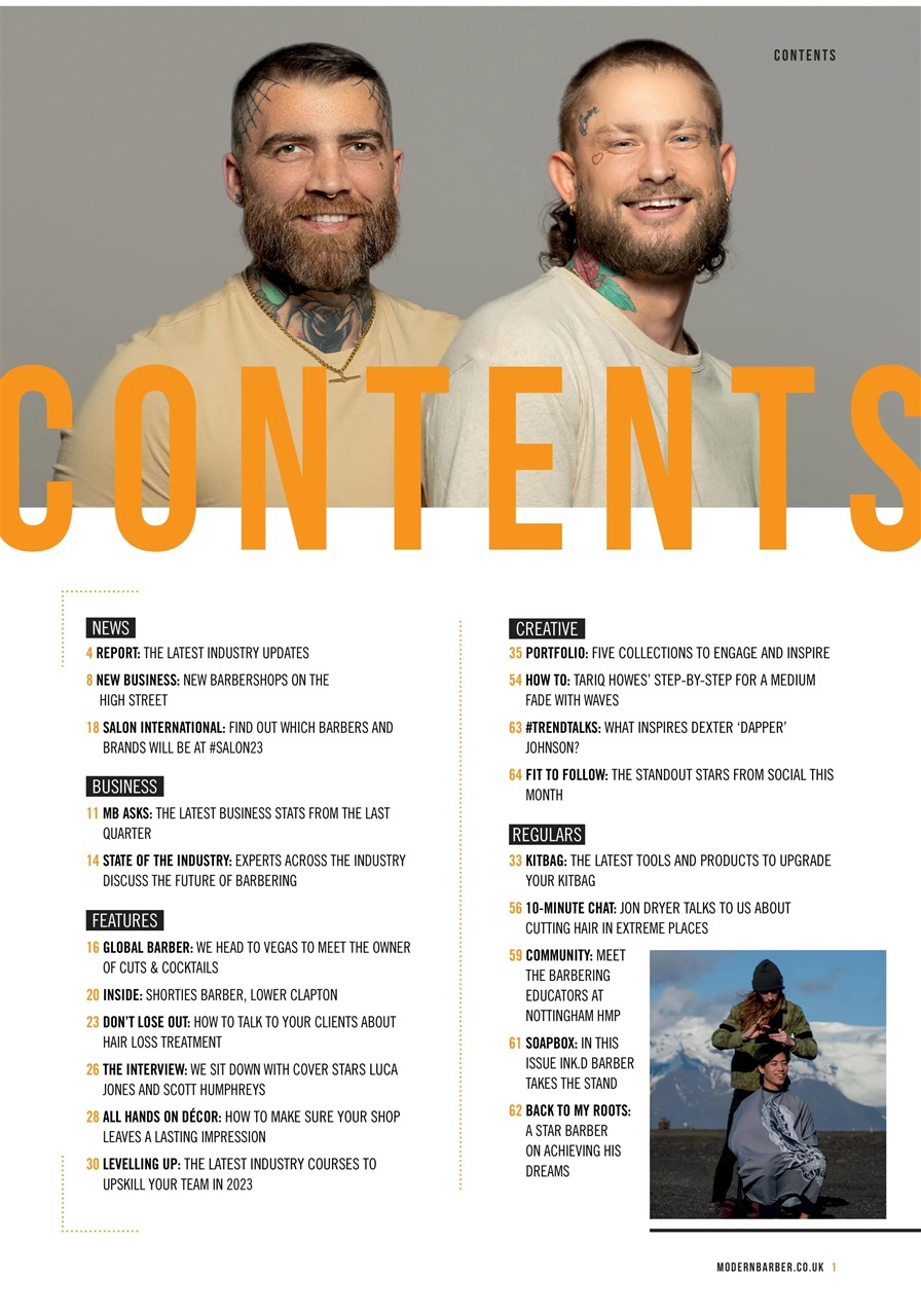 Modern Barber Preview Pages