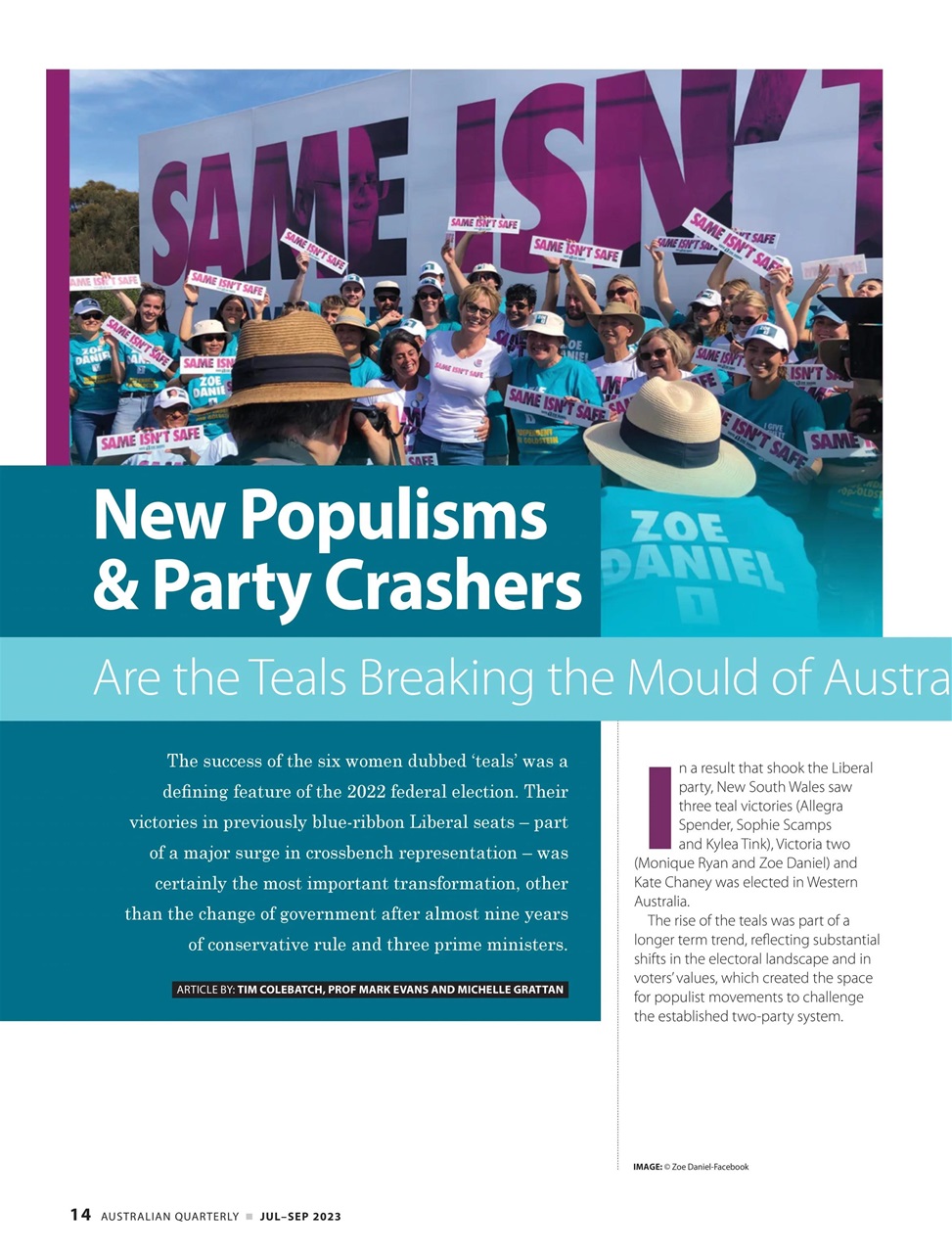 AQ: Australian Quarterly Preview Pages