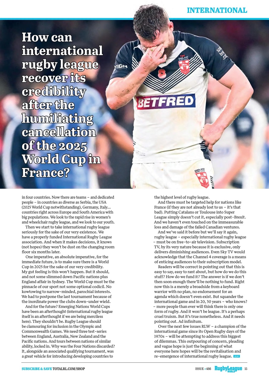 Rugby League World Preview Pages