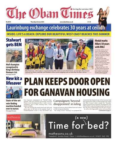 The Oban Times & Lochaber Times issue 22nd June, 2023