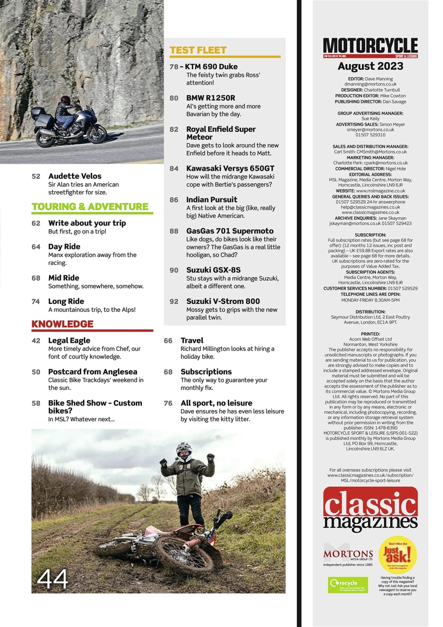 Motorcycle Sport & Leisure Preview Pages