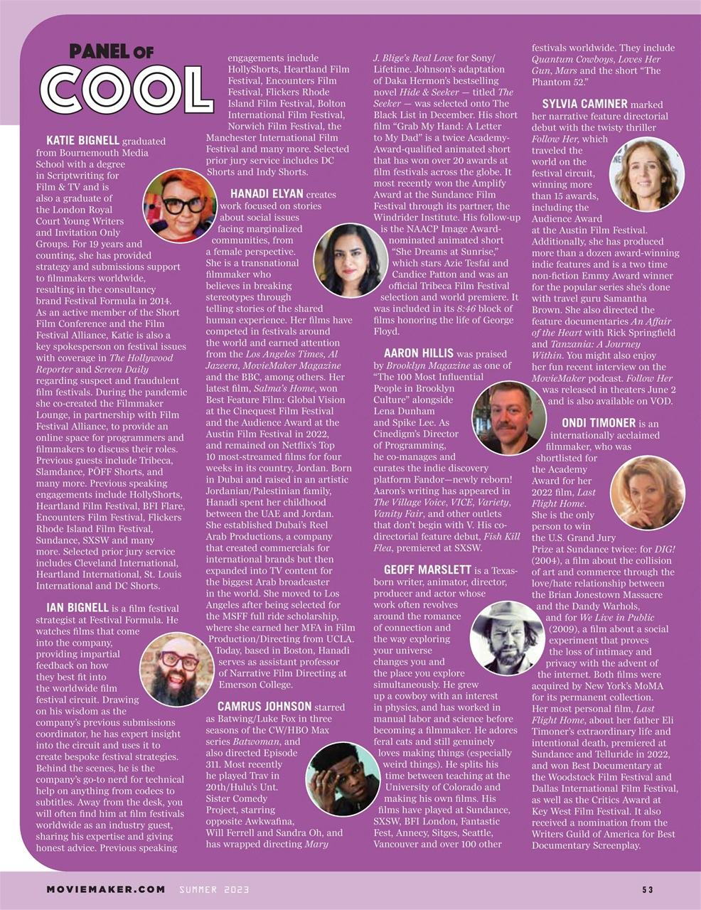 MovieMaker Magazine Preview Pages