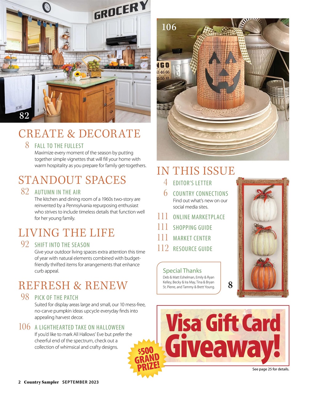 Country Sampler Preview Pages