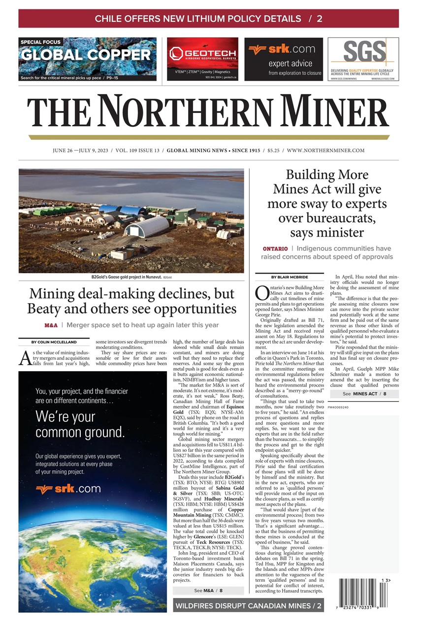 The Northern Miner Preview Pages