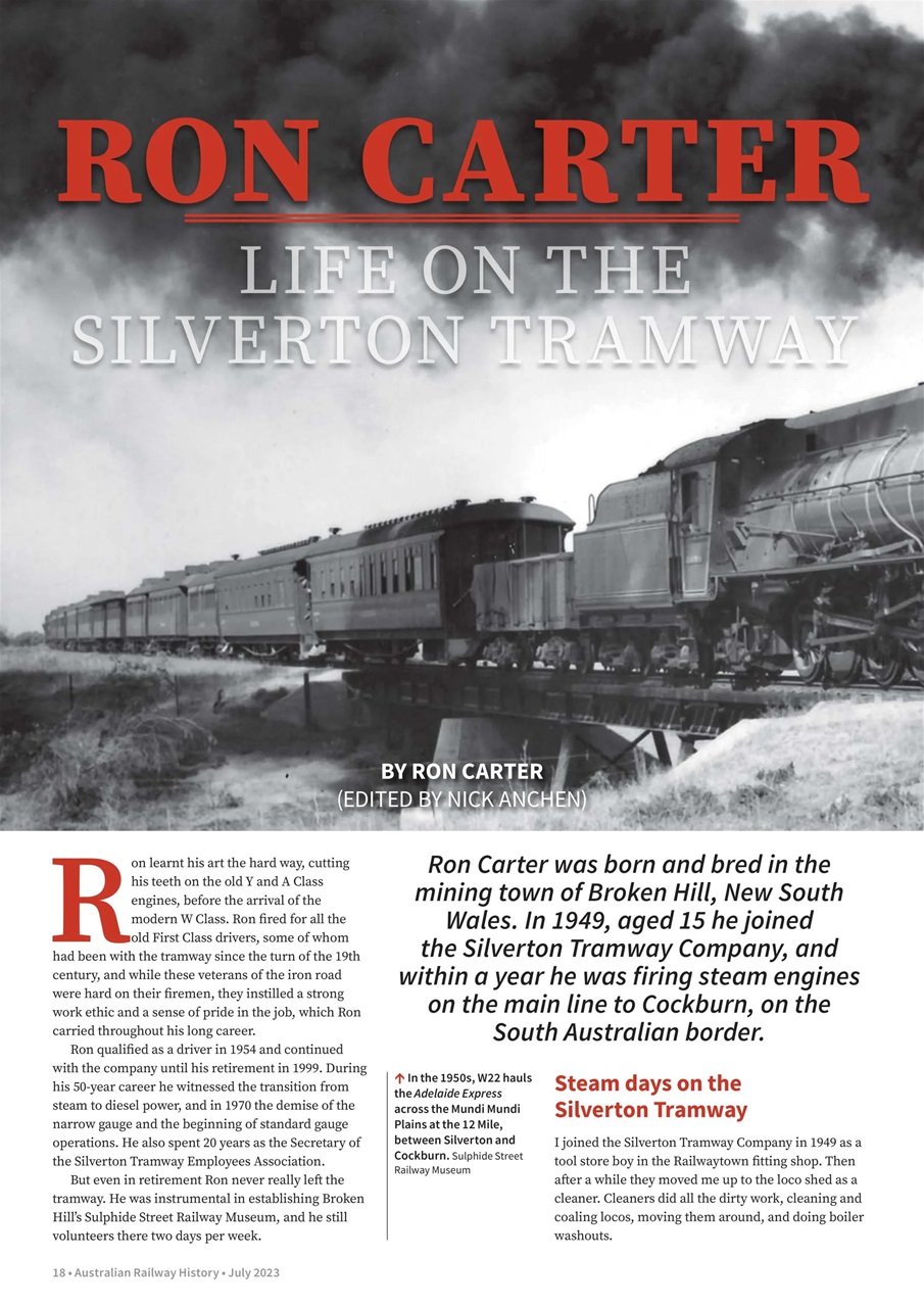 Australian Railway History Preview Pages