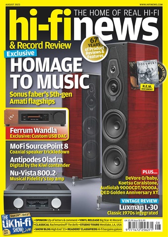 Hi-Fi News issue August 2023
