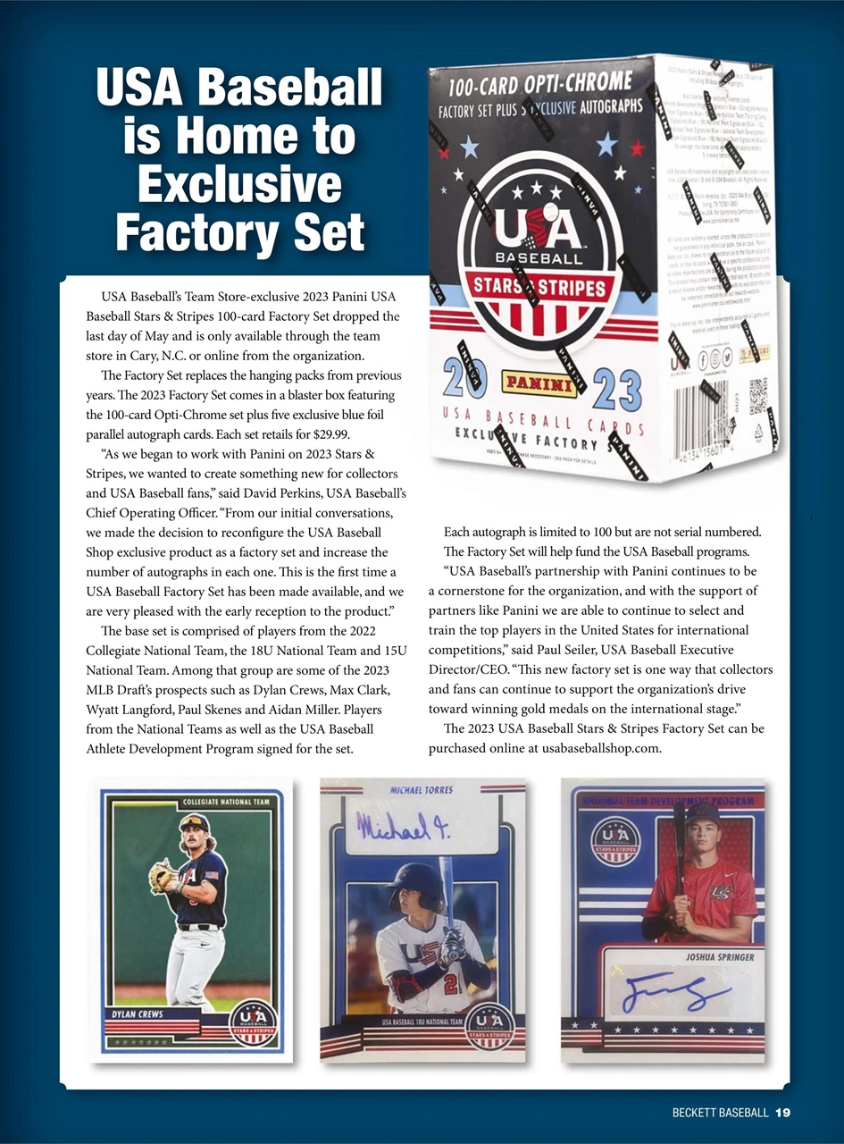 Beckett Baseball Magazine Preview Pages
