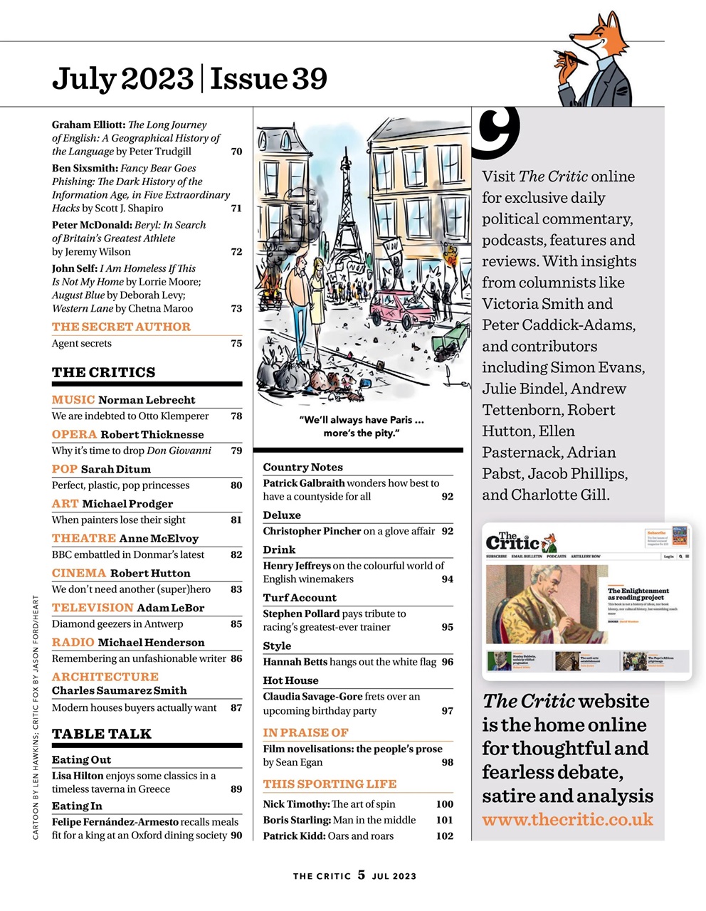 The Critic Preview Pages