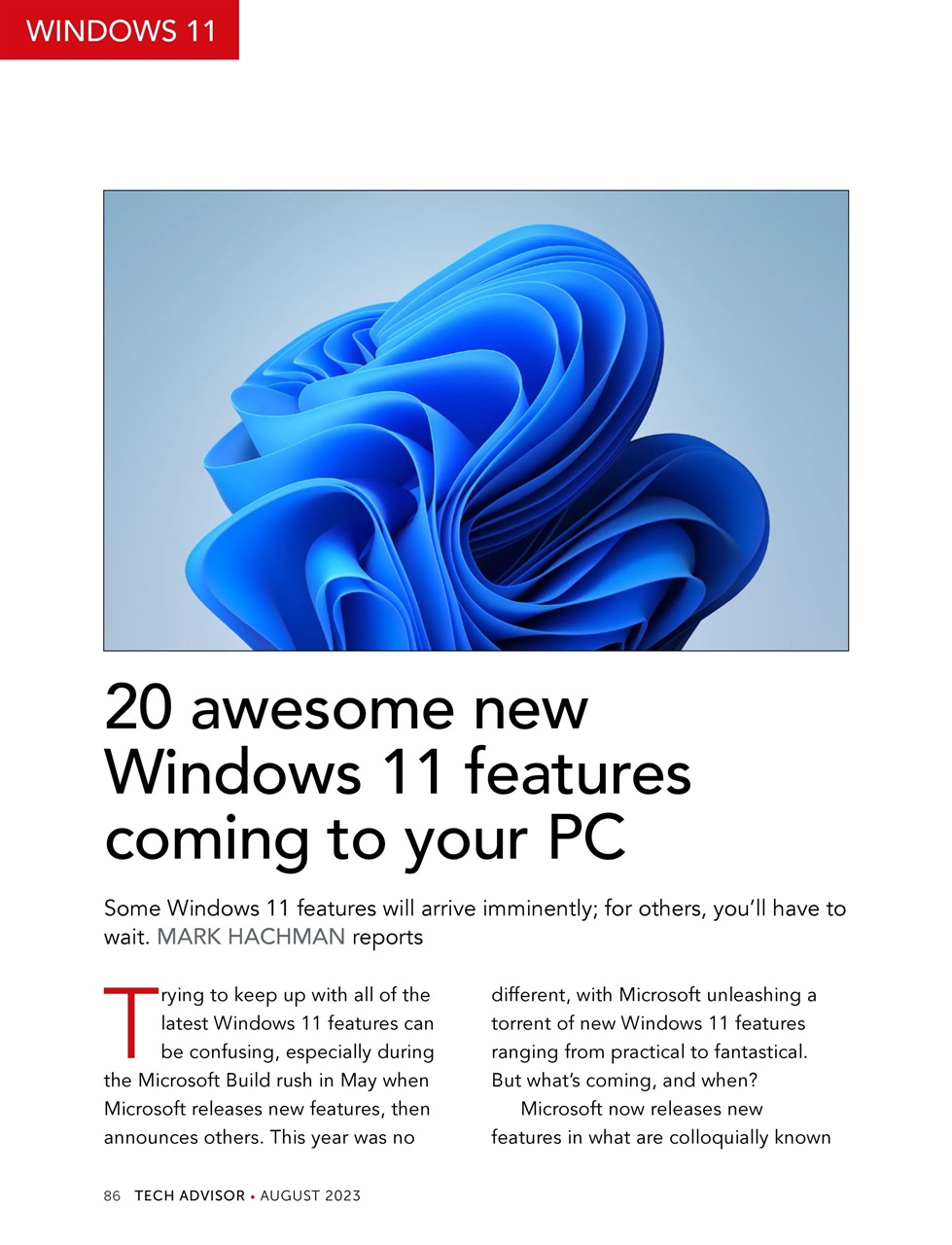 Tech Advisor Preview Pages