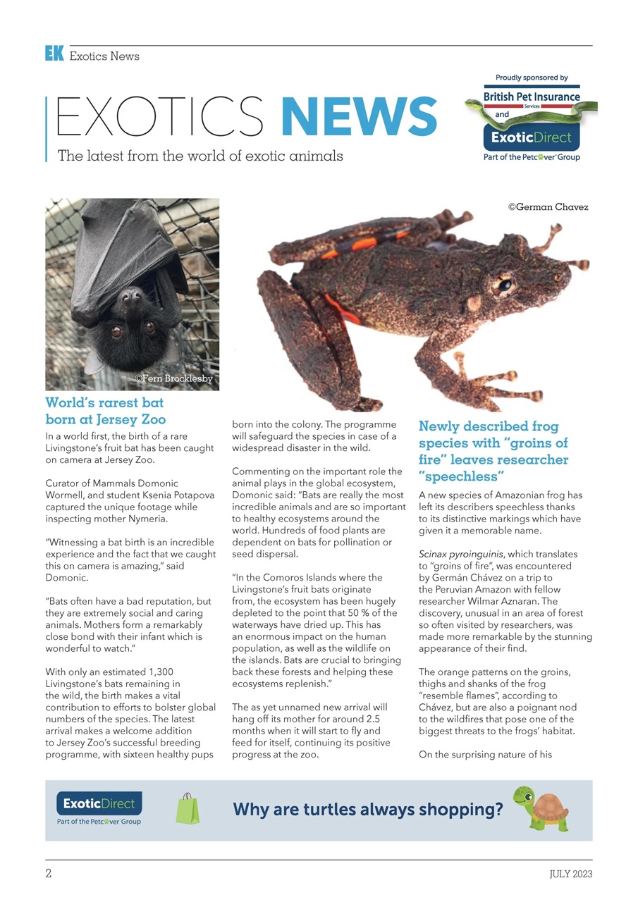 Exotics Keeper Preview Pages