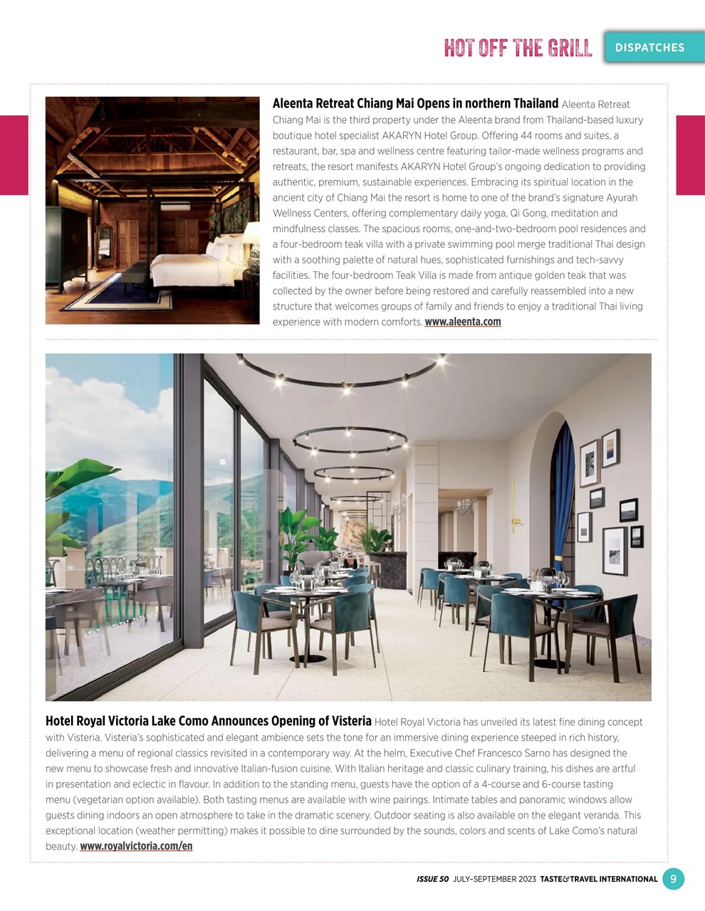 Taste & Travel International Preview Pages
