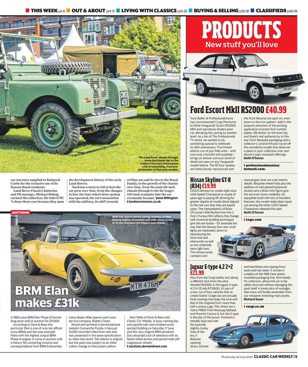 Classic Car Weekly Preview Pages