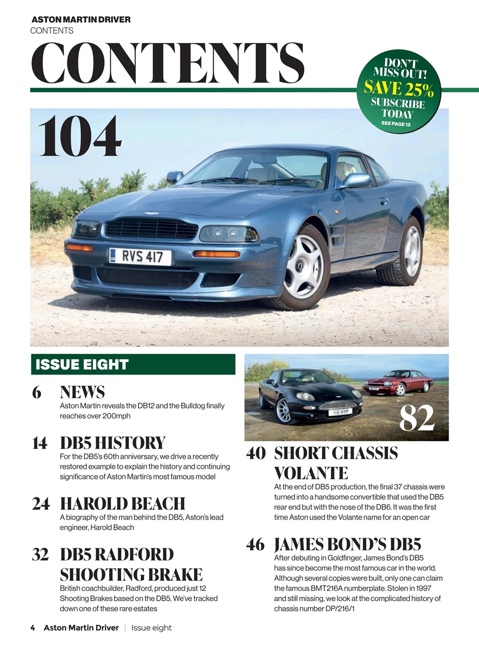 Aston Martin Driver Preview Pages