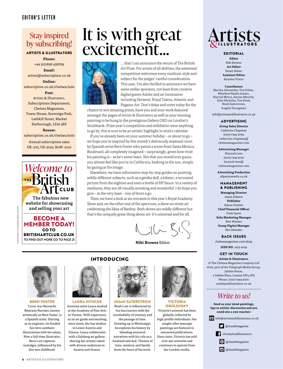 Artists & Illustrators Preview Pages