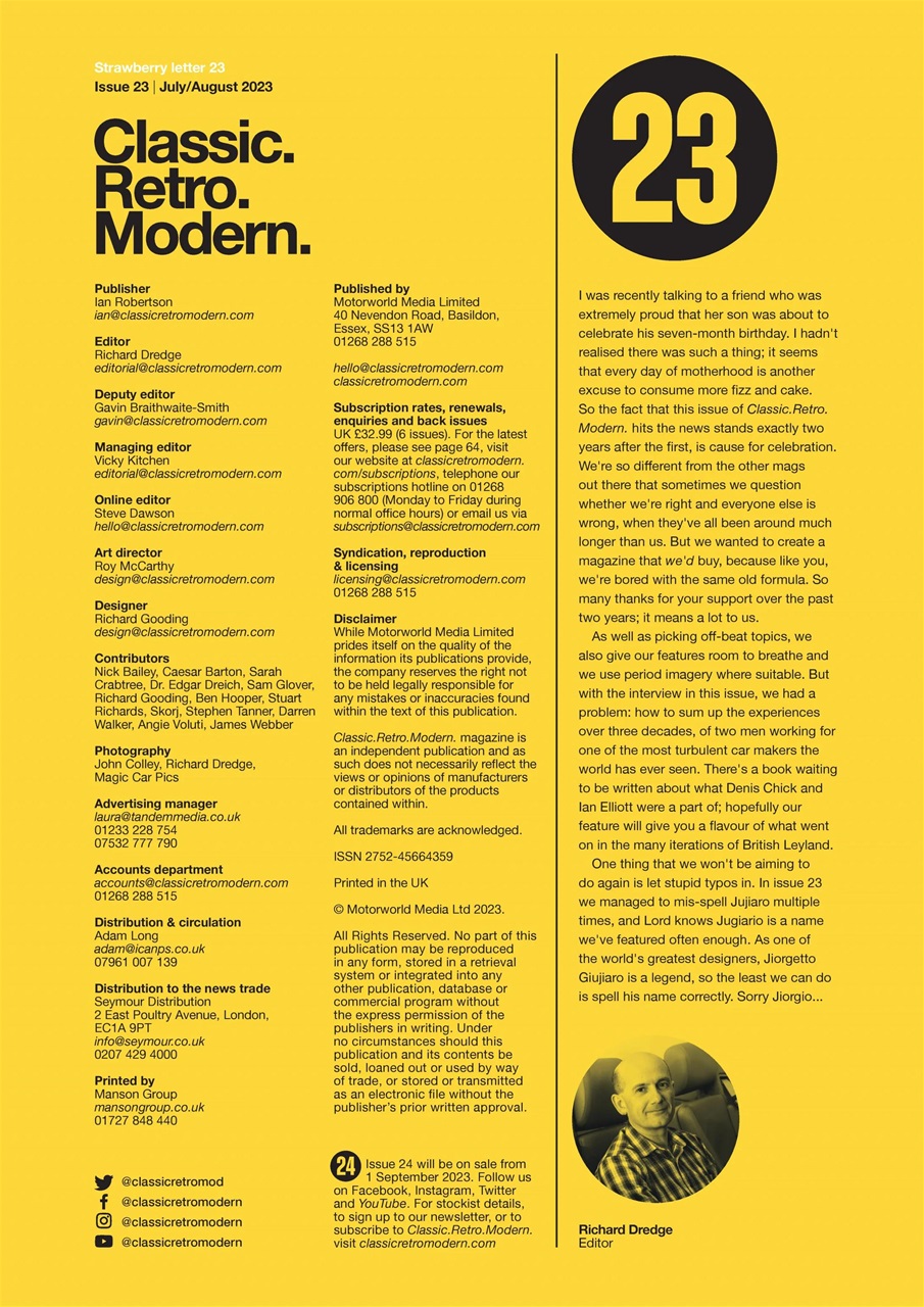 Classic Retro Modern Magazine Preview Pages