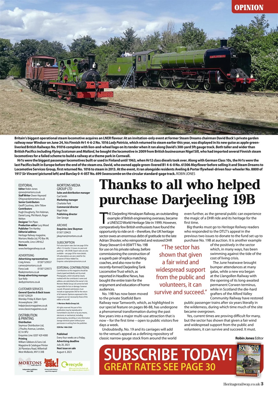 Heritage Railway Preview Pages