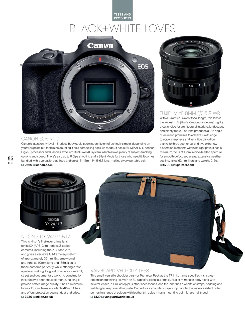 Black+White Photography Preview Pages