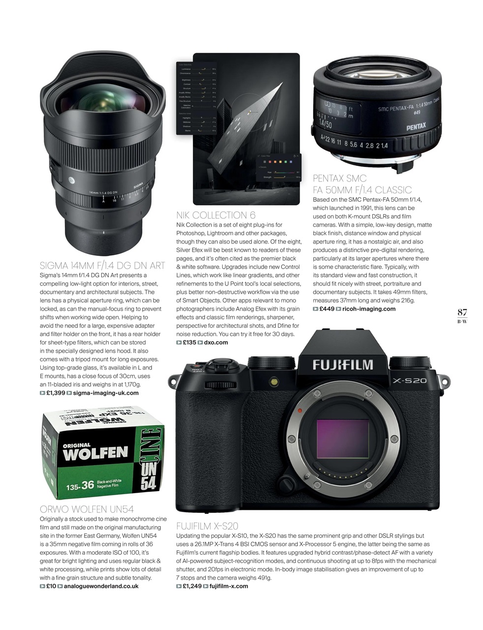 Black+White Photography Preview Pages