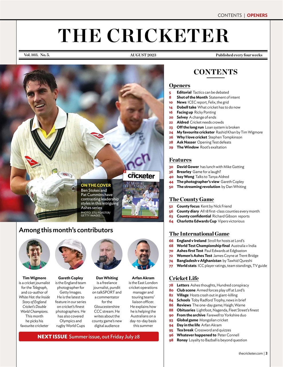 The Cricketer Magazine Preview Pages