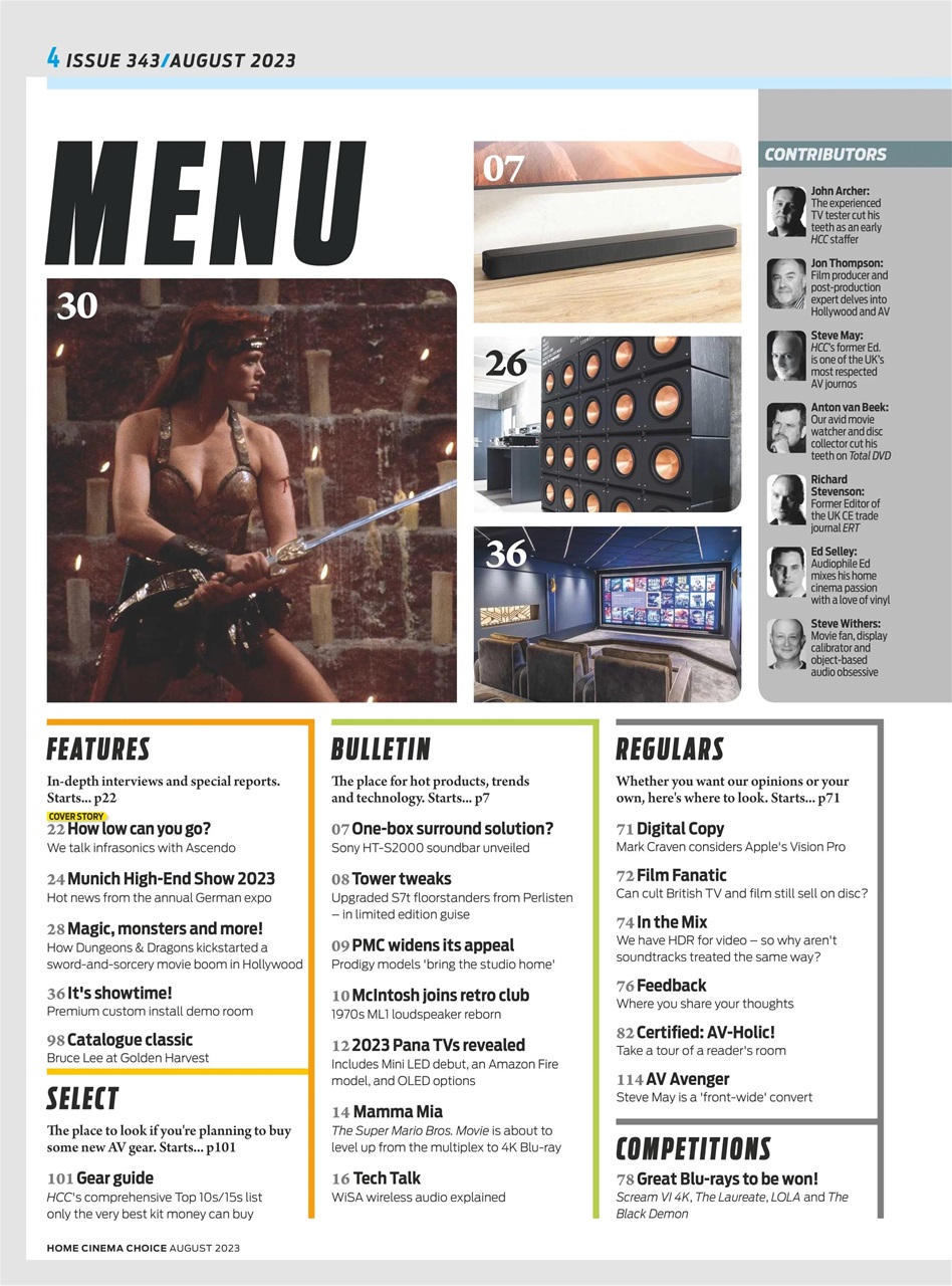 Home Cinema Choice Preview Pages