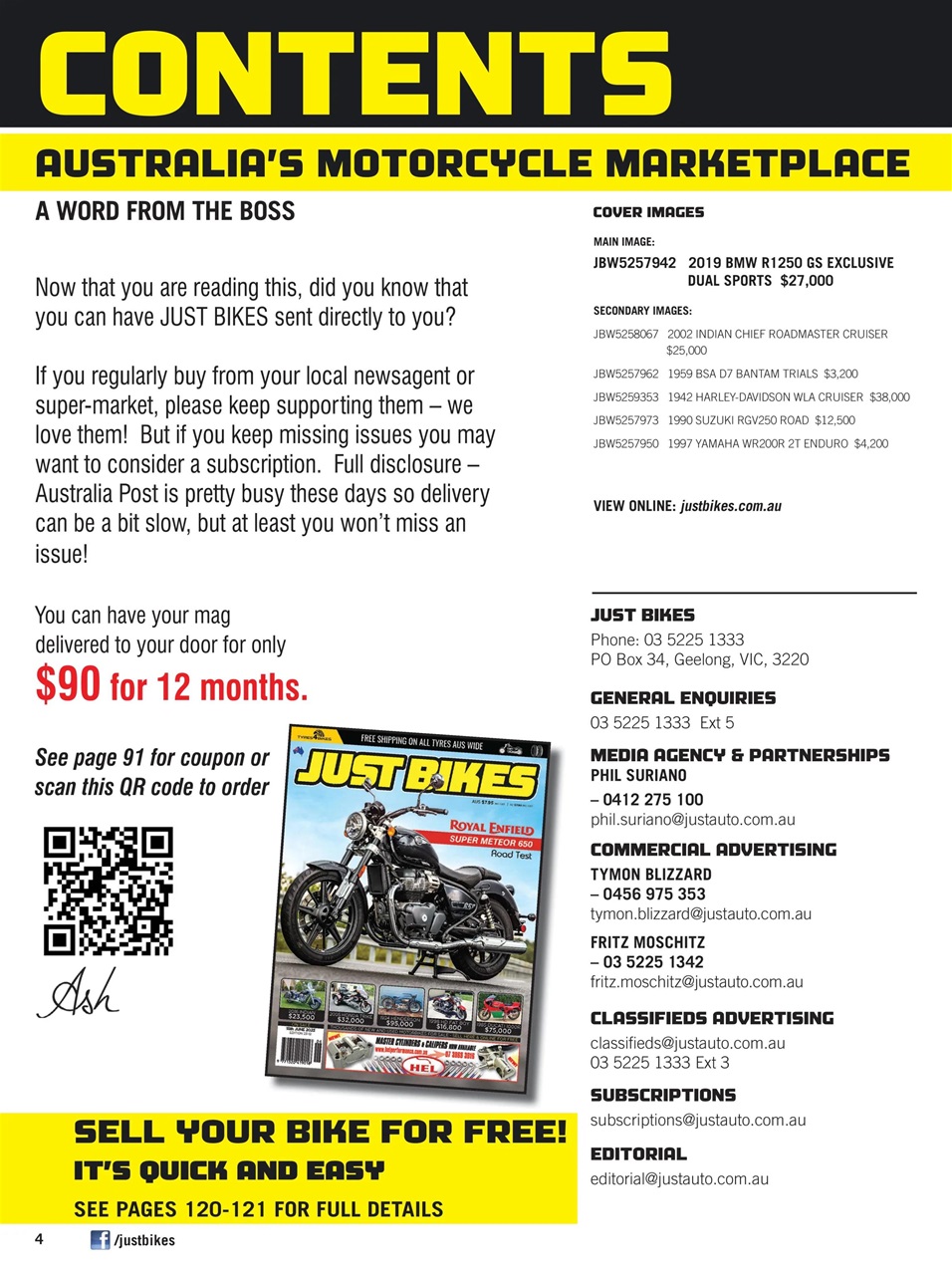 JUST BIKES Preview Pages