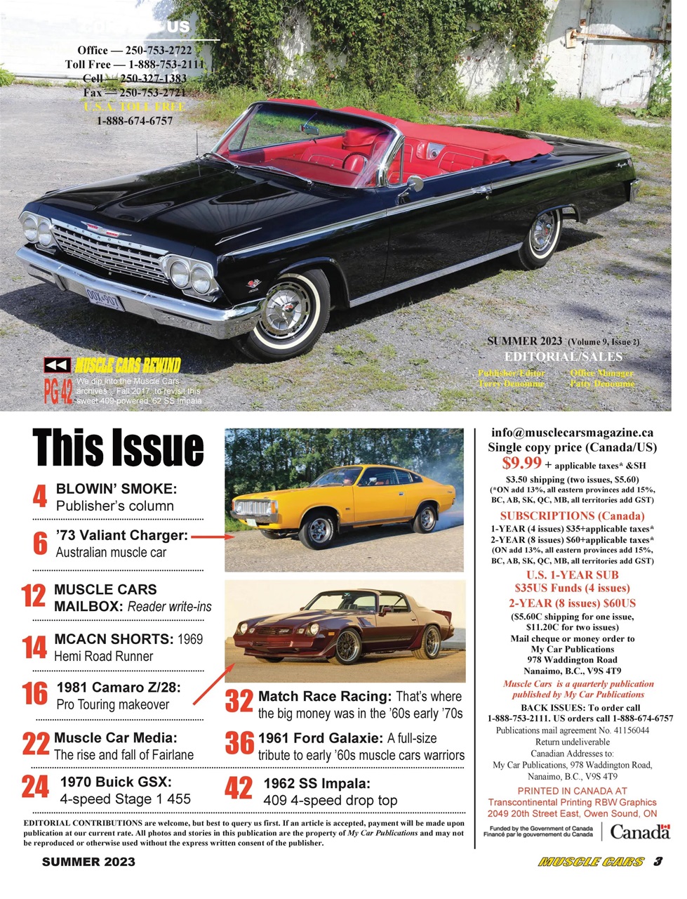 Muscle Cars Preview Pages
