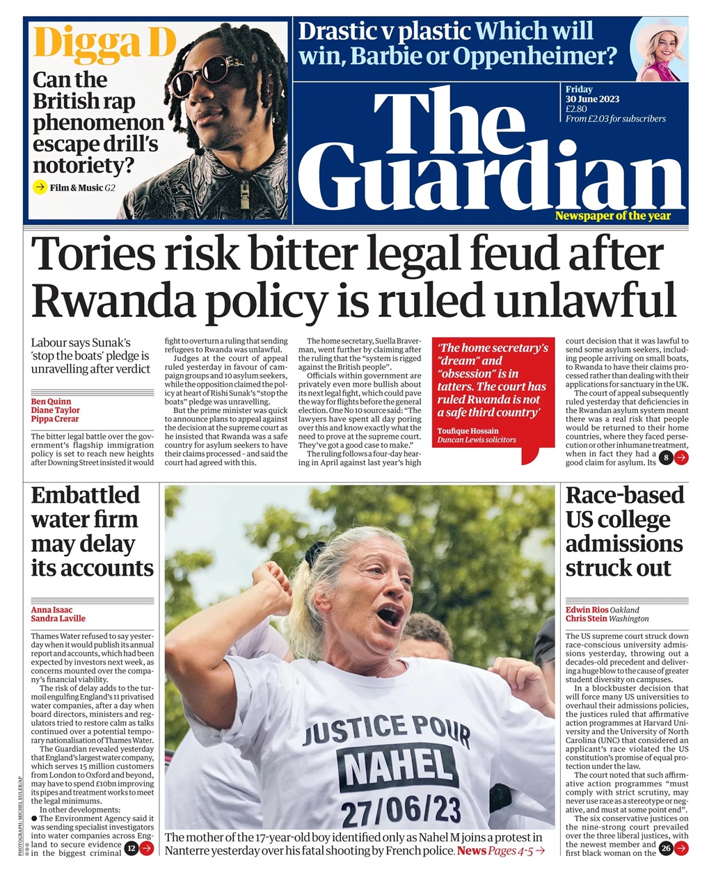 The Guardian Newspaper Preview Pages
