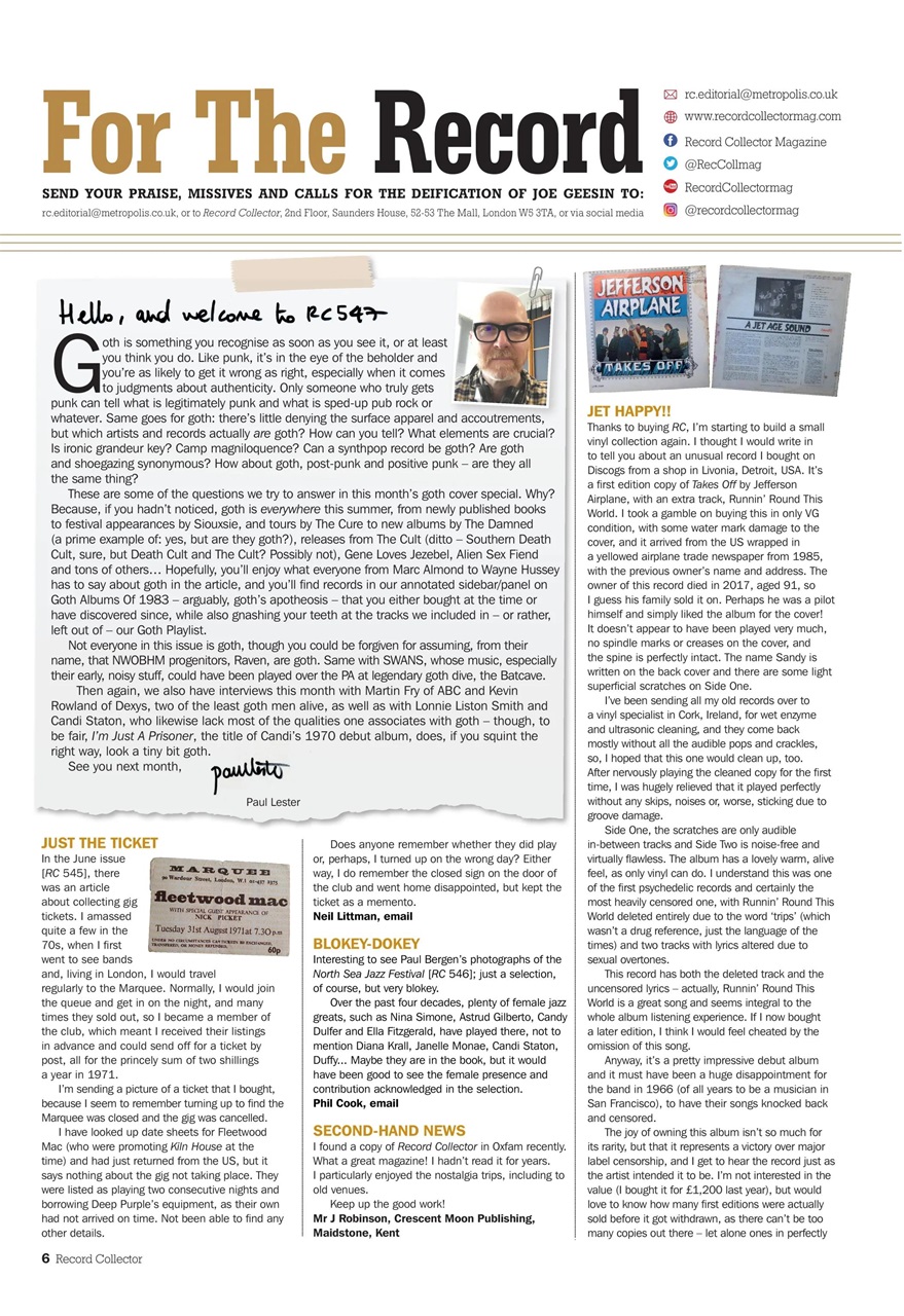 Record Collector Preview Pages