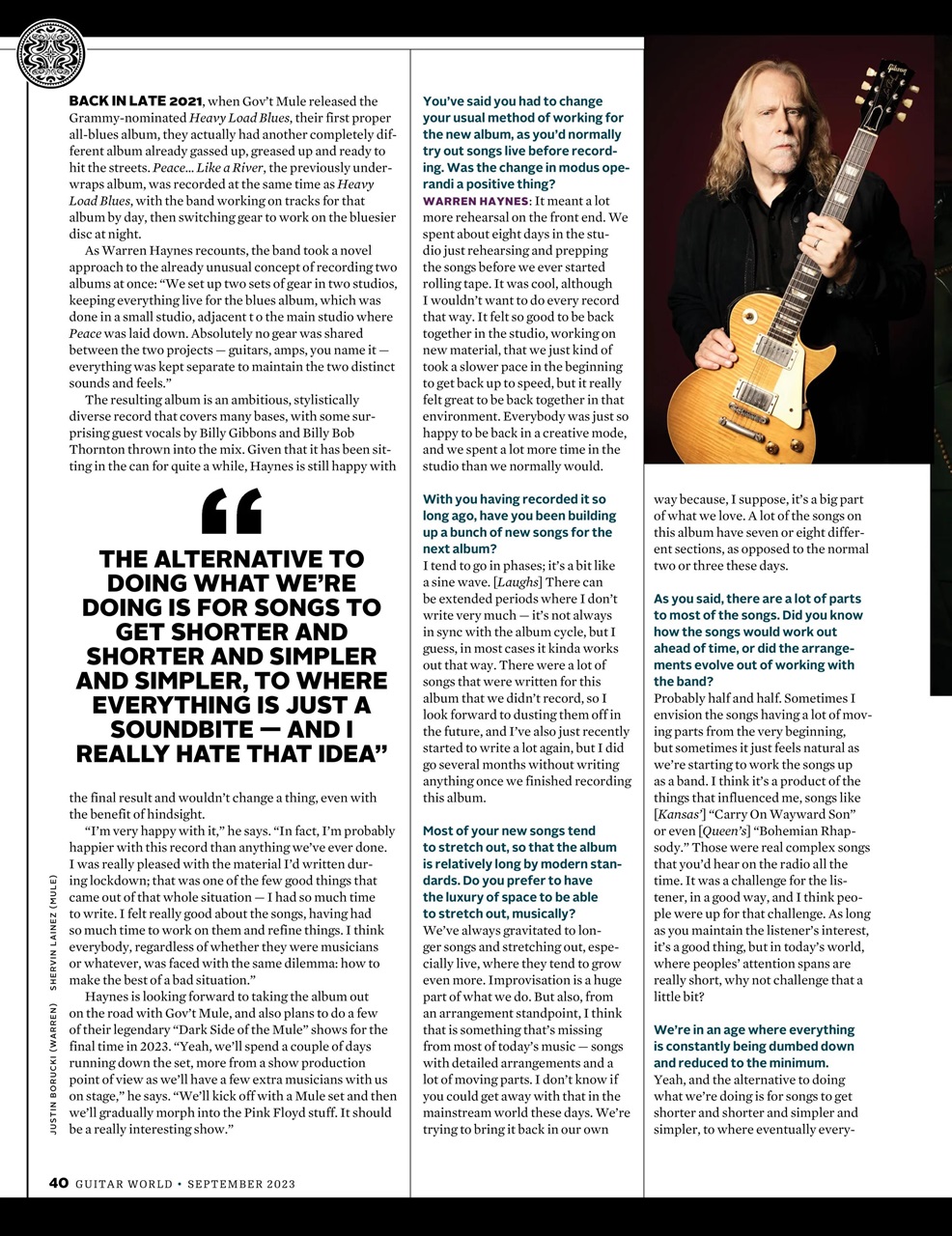 Guitar World Magazine September 2023 Back Issue