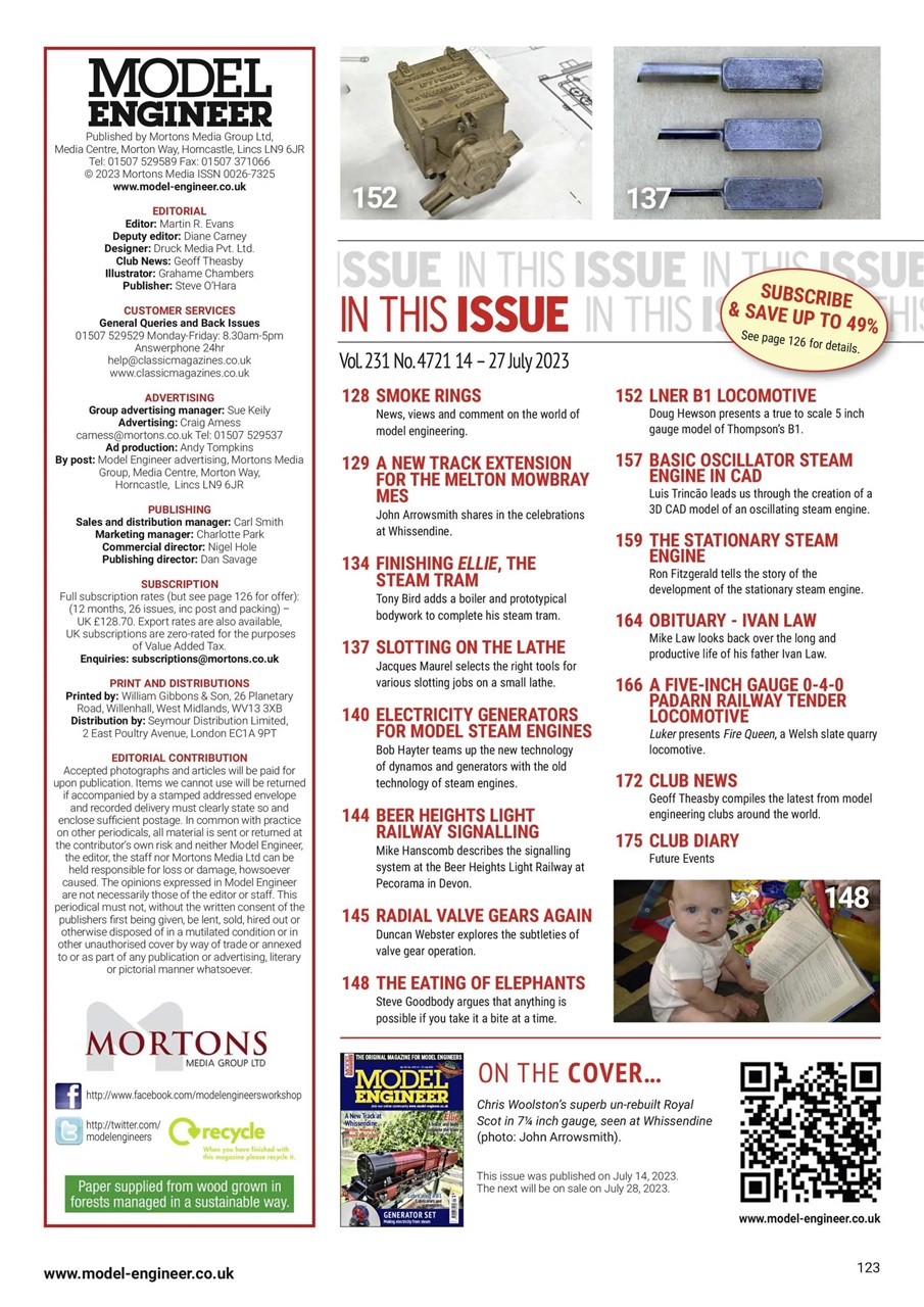 Model Engineer Preview Pages