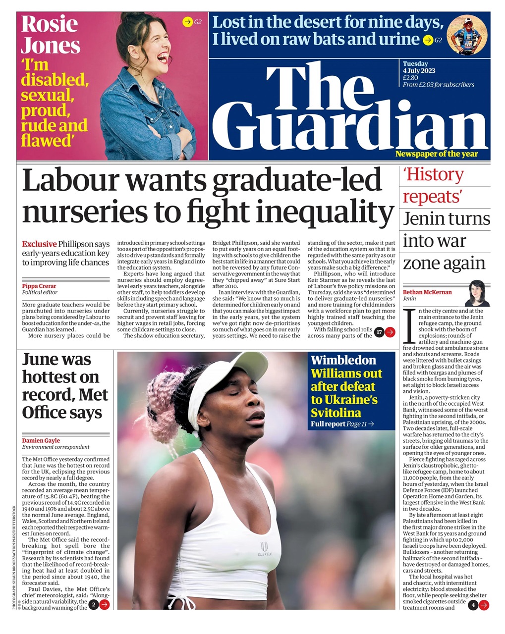 The Guardian Newspaper Preview Pages