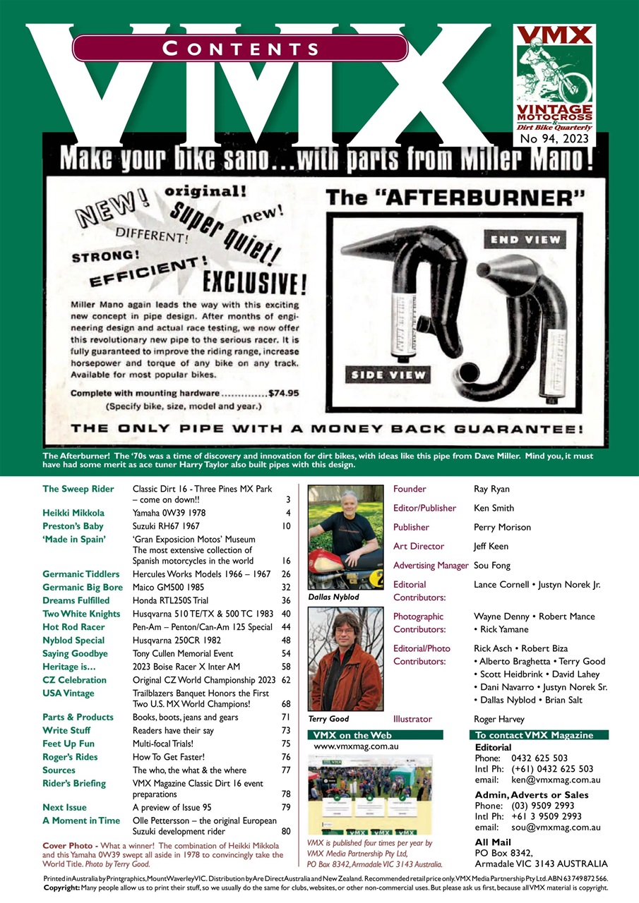 VMX Magazine Preview Pages