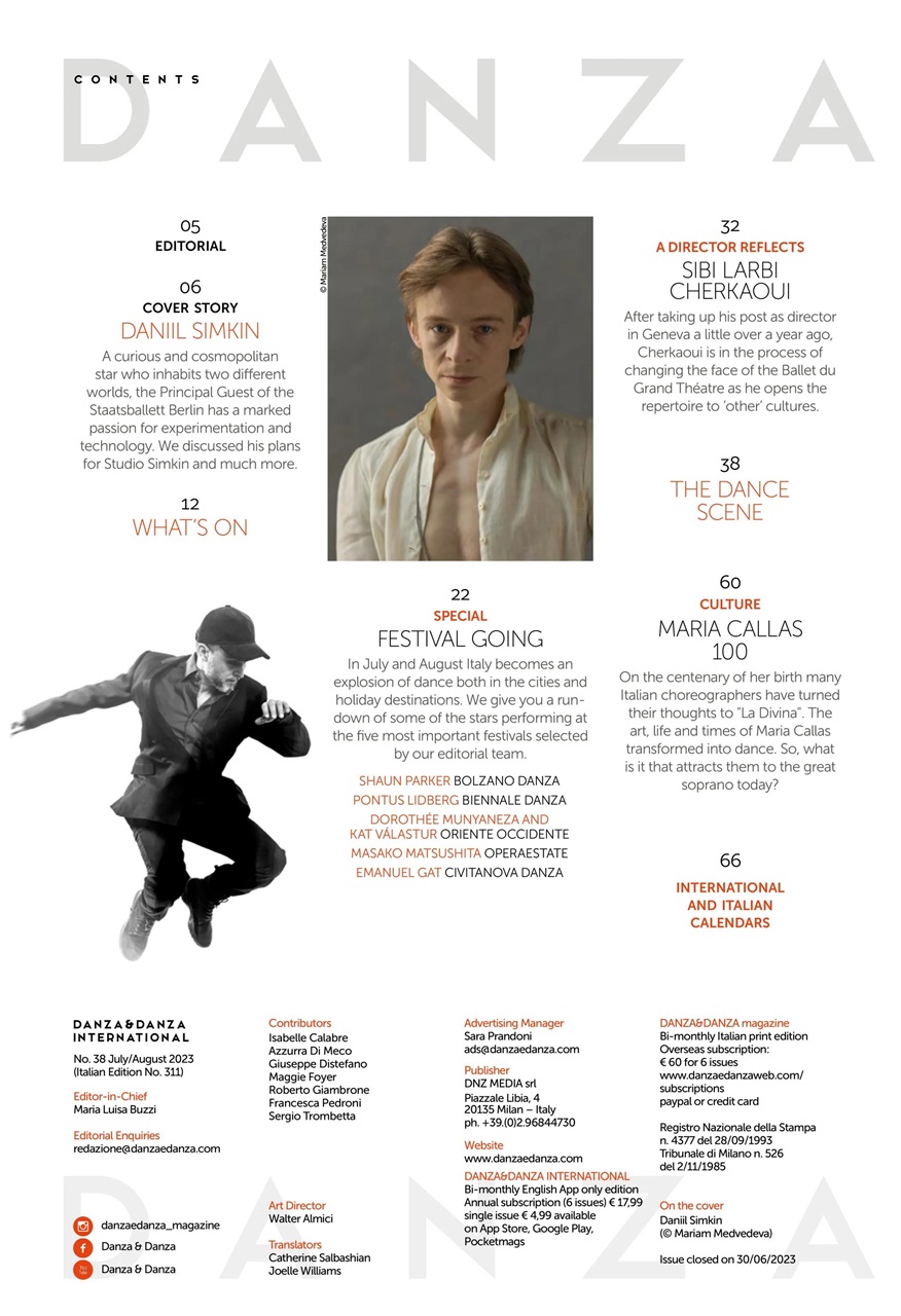 DANZA&DANZA International Preview Pages