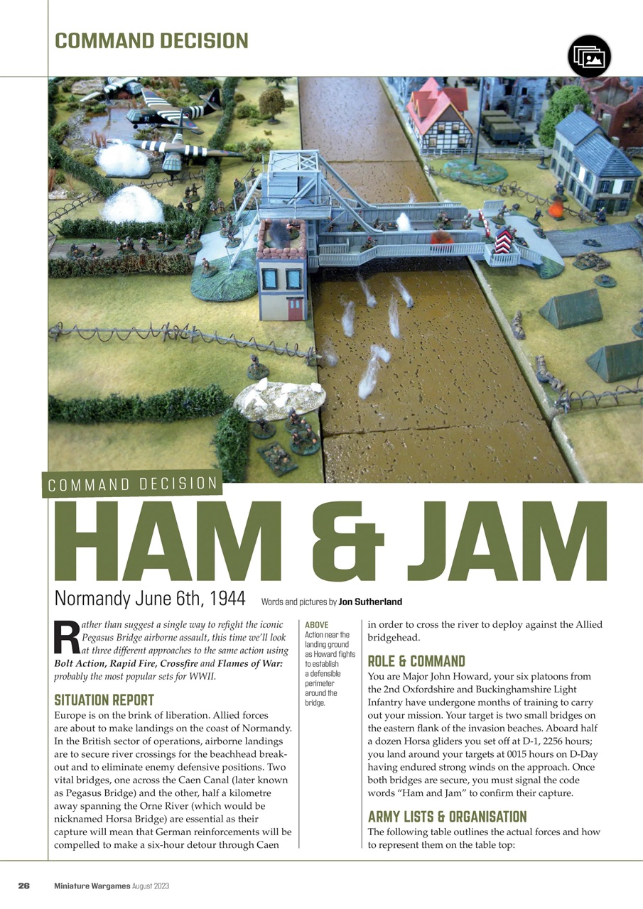 Miniature Wargames Preview Pages