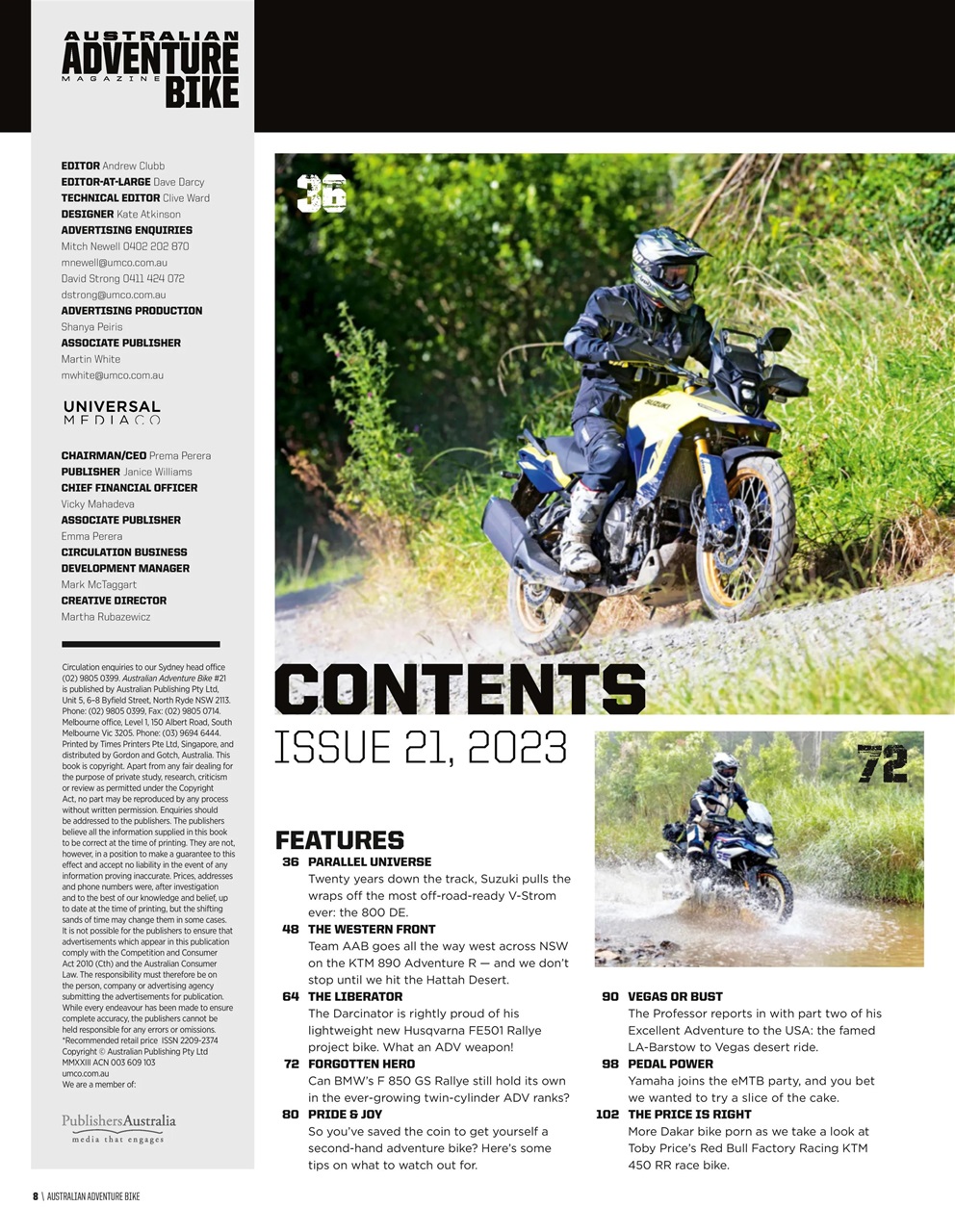 Australian Adventure Bike Preview Pages