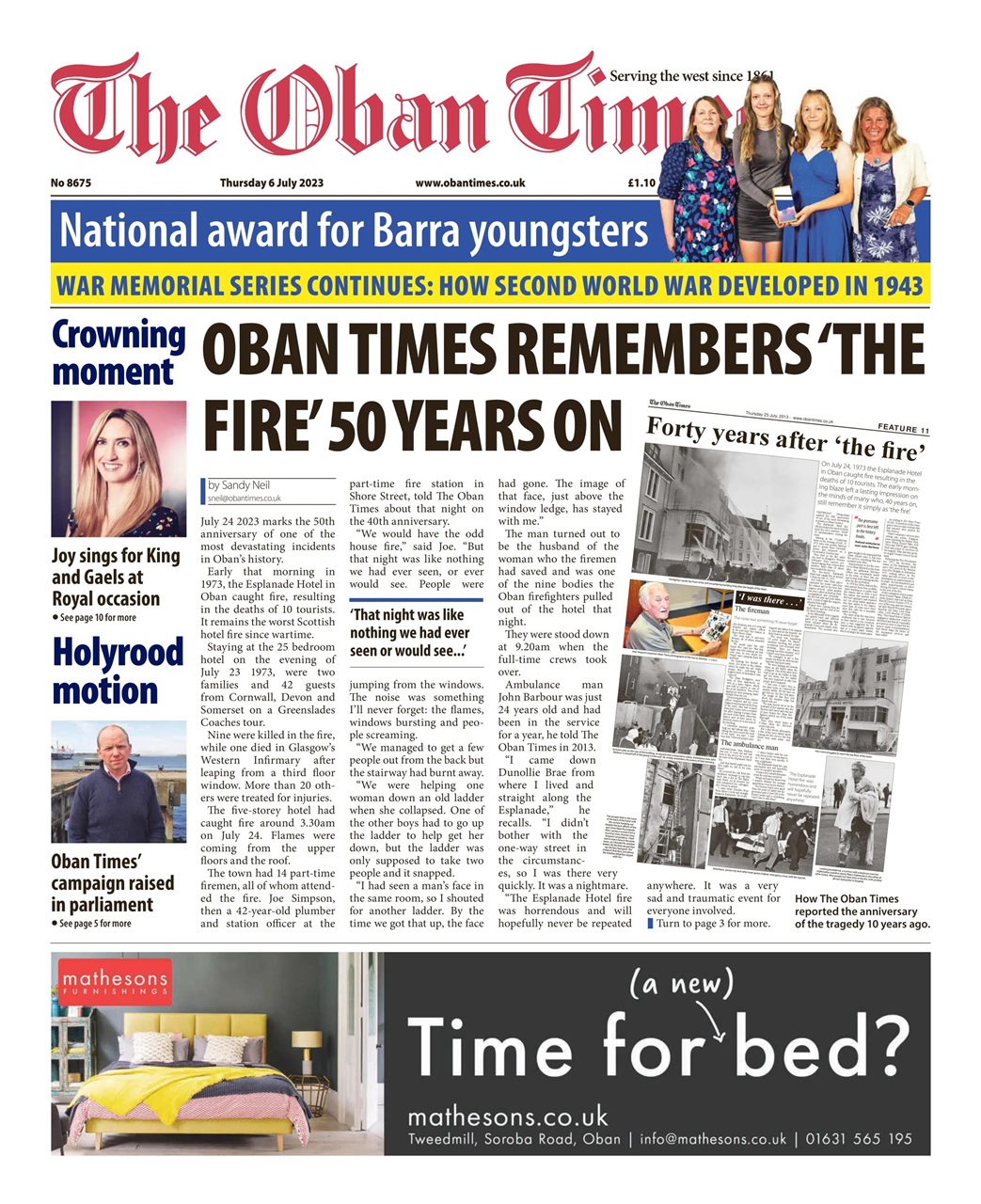 The Oban Times & Lochaber Times Preview Pages
