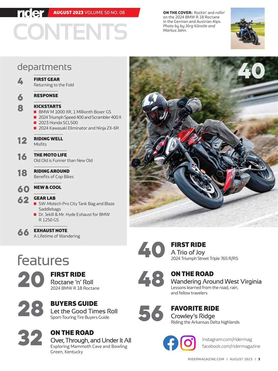 Rider Magazine Preview Pages