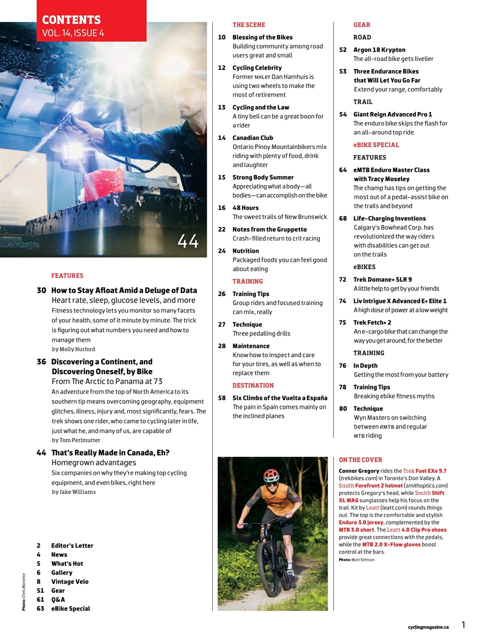 Canadian Cycling Magazine Preview Pages