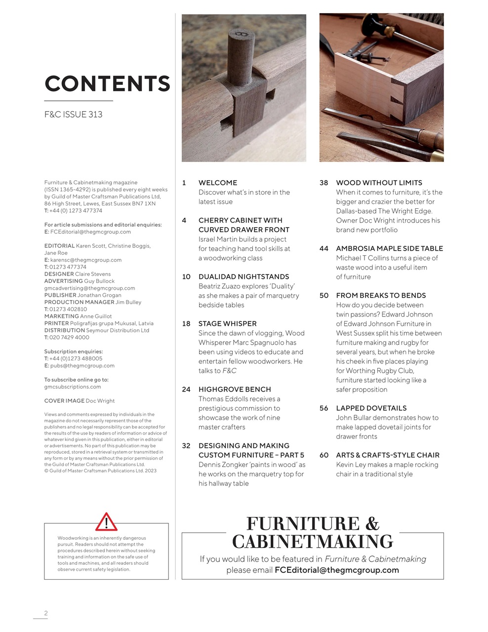 Furniture & Cabinetmaking Preview Pages