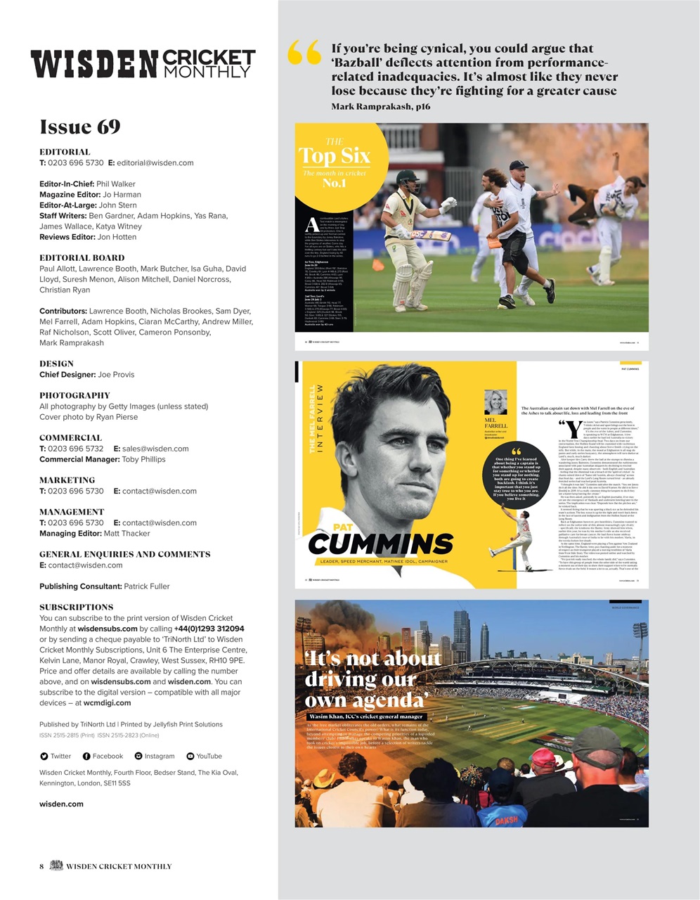 Wisden Cricket Monthly Preview Pages